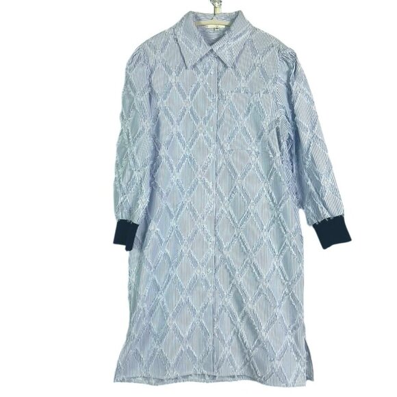 NWOT Joh Jadea Stripe Dress, XS, Blue & White - Picture 5 of 16